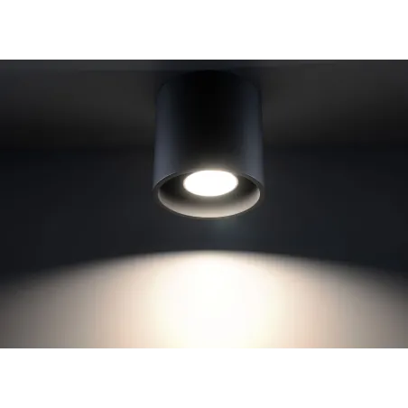 Plafonnier ORBIS 1, aluminium noir, GU10 - Pas cher