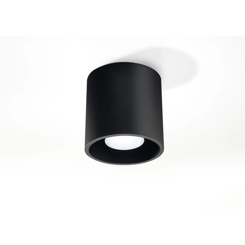 Plafonnier ORBIS 1, aluminium noir, GU10 - Pas cher