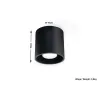 Plafonnier ORBIS 1, aluminium noir, GU10 - Pas cher