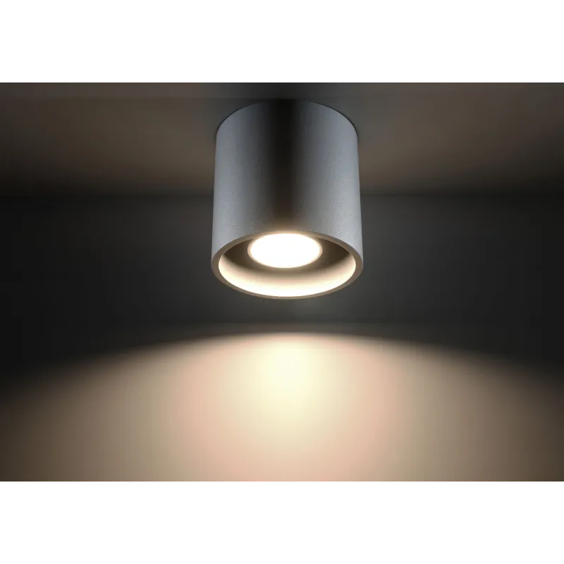 Plafonnier ORBIS 1, aluminium gris, GU10 - Pas cher