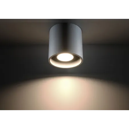 Plafonnier ORBIS 1, aluminium gris, GU10 - Pas cher