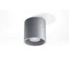 Plafonnier ORBIS 1, aluminium gris, GU10 - Pas cher