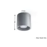 Plafonnier ORBIS 1, aluminium gris, GU10 - Pas cher