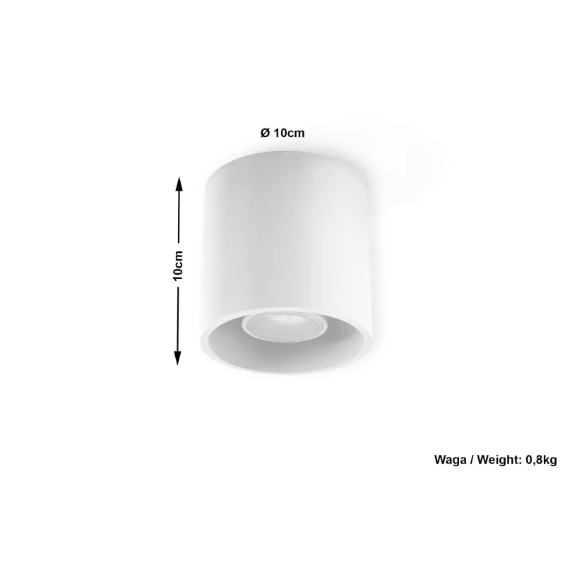 Plafonnier ORBIS 1, aluminium blanc, GU10 - Pas cher