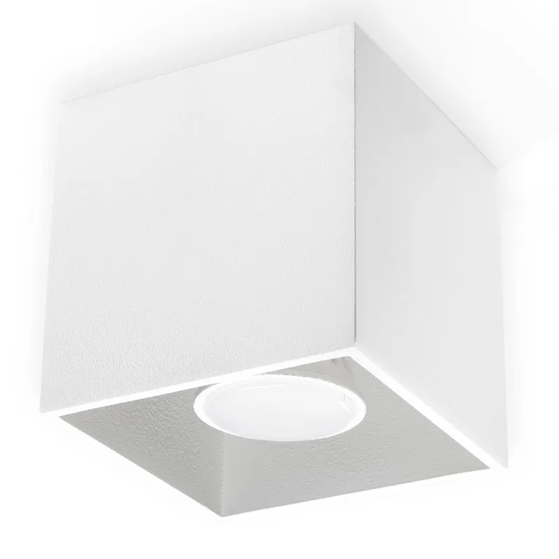 Plafonnier QUAD 1, aluminium blanc, GU10 - Pas cher