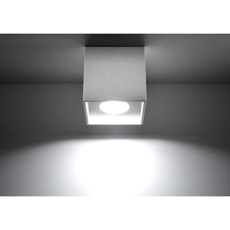 Plafonnier QUAD 1, aluminium blanc, GU10 - Pas cher
