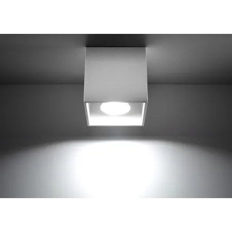 Plafonnier QUAD 1, aluminium blanc, GU10 - Pas cher