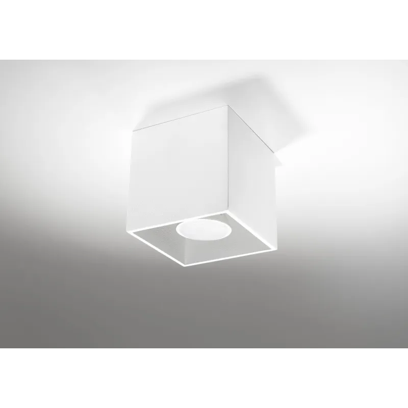 Plafonnier QUAD 1, aluminium blanc, GU10 - Pas cher