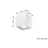 Plafonnier QUAD 1, aluminium blanc, GU10 - Pas cher