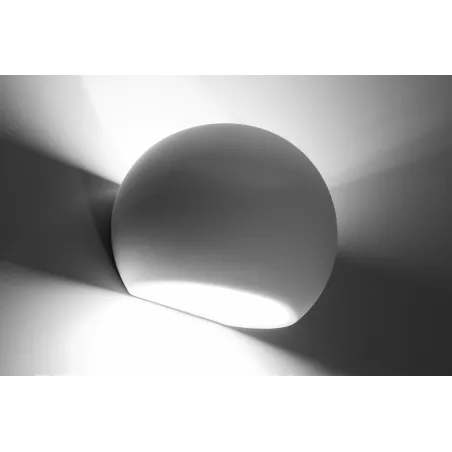 Applique céramique GLOBE, céramique, blanc, E27 - Pas cher
