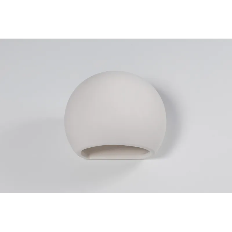 Applique céramique GLOBE, céramique, blanc, E27 - Pas cher