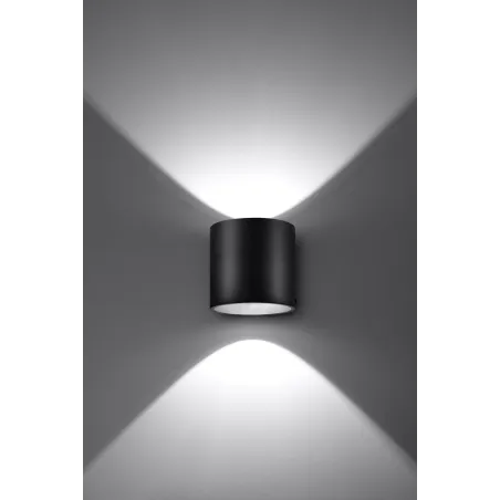 Applique ORBIS 1, aluminium, noir - Pas cher