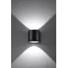 Applique ORBIS 1, aluminium, noir - Pas cher