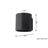 Applique ORBIS 1, aluminium, noir - Pas cher