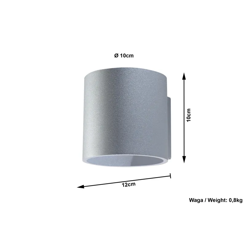 Applique ORBIS 1, aluminium, gris - Pas cher