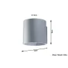 Applique ORBIS 1, aluminium, gris - Pas cher
