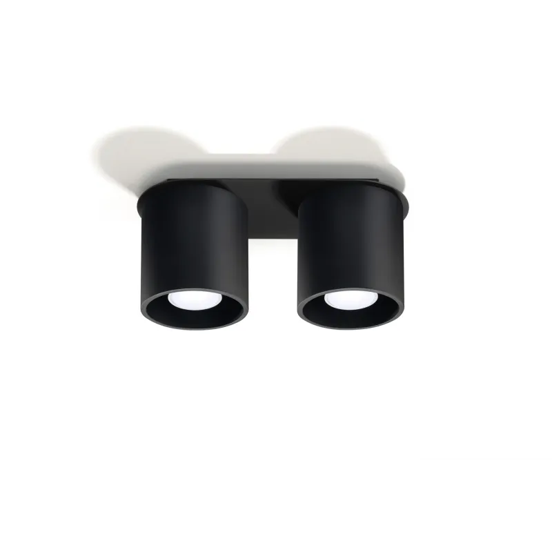 Plafonnier ORBIS 2, aluminium, noir, GU10 - Pas cher