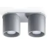 Plafonnier ORBIS 2, aluminium, gris, GU10 - Pas cher