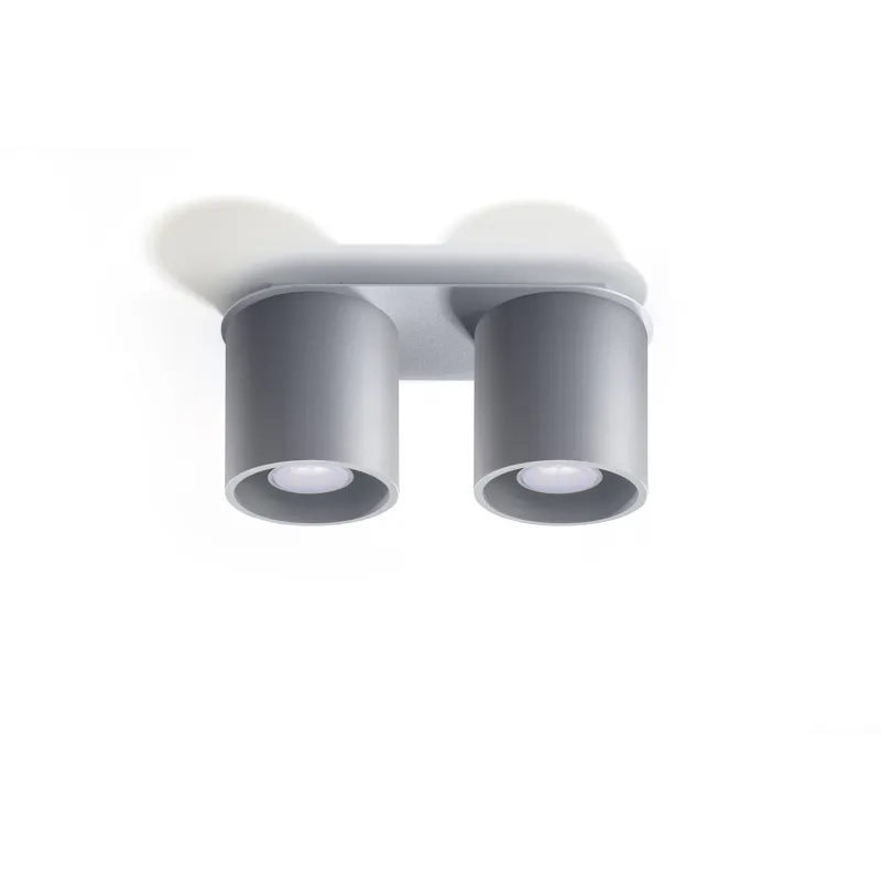Plafonnier ORBIS 2, aluminium, gris, GU10 - Pas cher