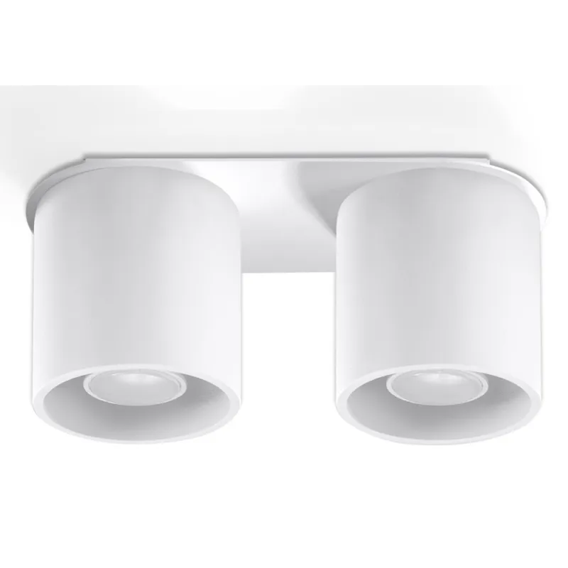 Plafonnier ORBIS 2, aluminium, blanc, GU10 - Pas cher