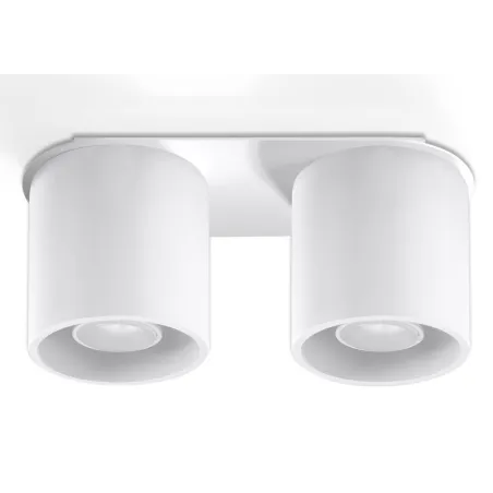 Plafonnier ORBIS 2, aluminium, blanc, GU10 - Pas cher