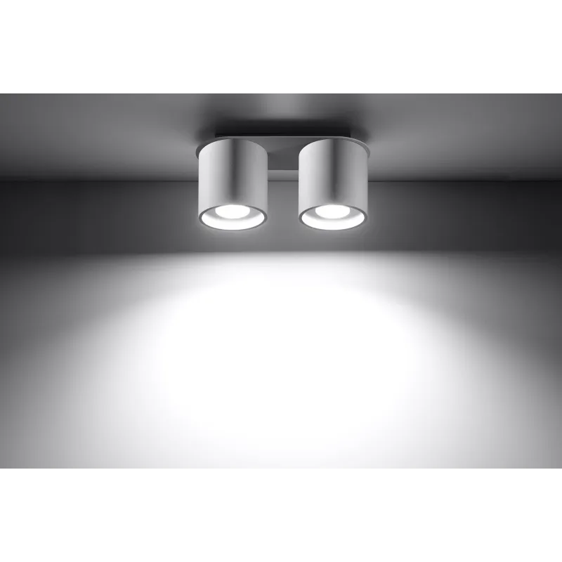 Plafonnier ORBIS 2, aluminium, blanc, GU10 - Pas cher