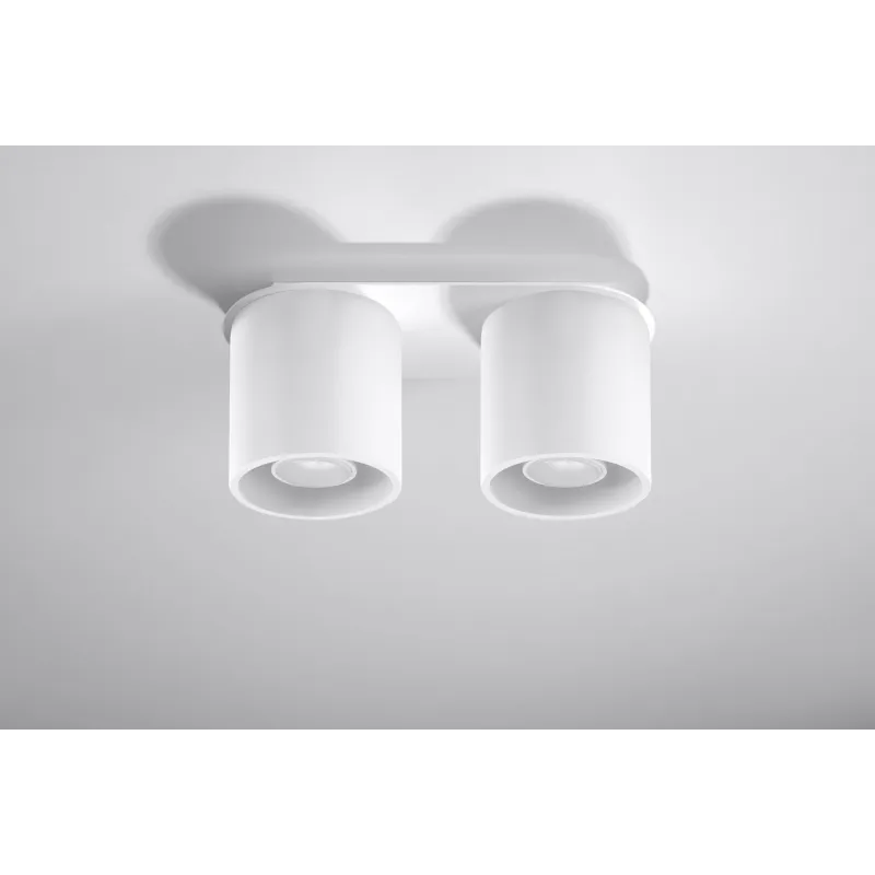 Plafonnier ORBIS 2, aluminium, blanc, GU10 - Pas cher