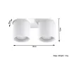 Plafonnier ORBIS 2, aluminium, blanc, GU10 - Pas cher
