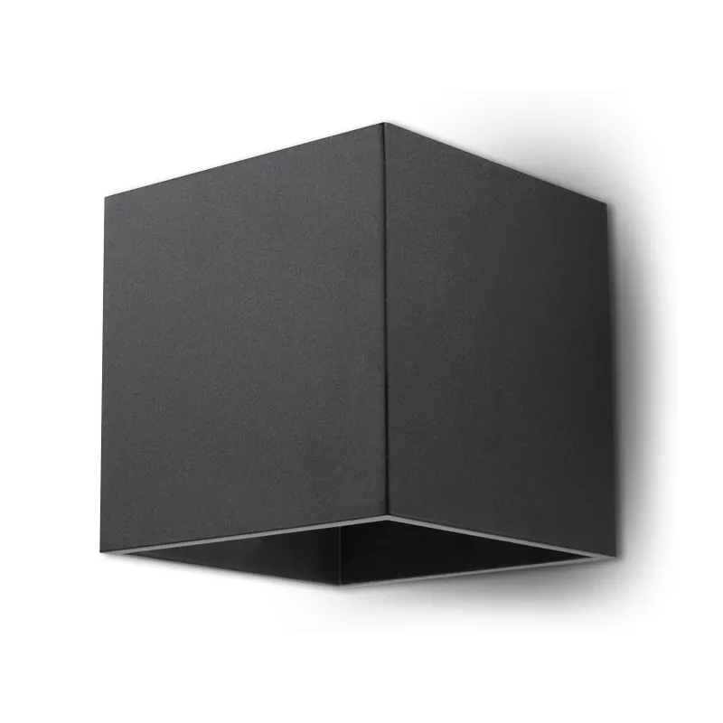 Applique QUAD 1, aluminium, noir - Pas cher