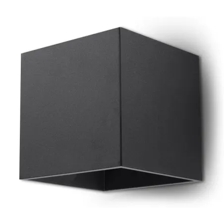 Applique QUAD 1, aluminium, noir - Pas cher