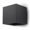Applique QUAD 1, aluminium, noir - Pas cher