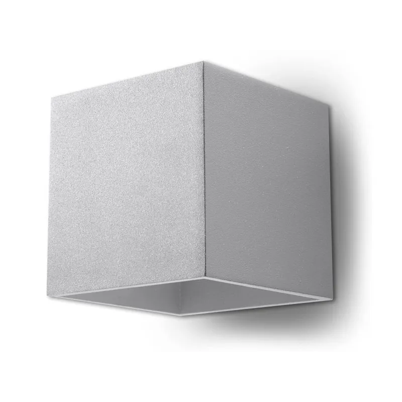 Applique QUAD 1, aluminium, gris - Pas cher