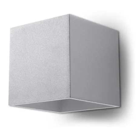 Applique QUAD 1, aluminium, gris - Pas cher