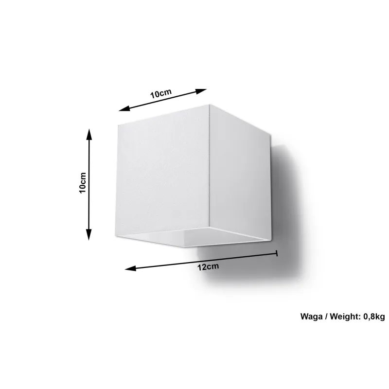 Applique QUAD 1, aluminium, blanc - Pas cher