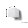 Applique QUAD 1, aluminium, blanc - Pas cher