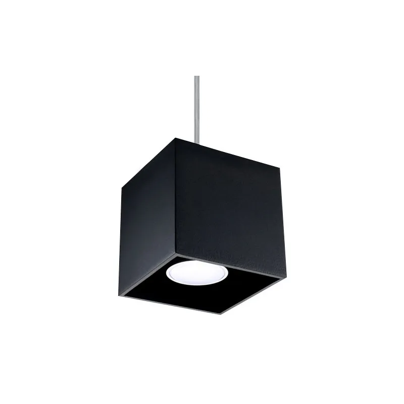 Suspension QUAD 1, aluminium, noir, GU10 - Pas cher