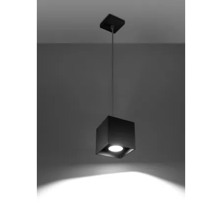 Suspension QUAD 1, aluminium, noir, GU10 - Pas cher