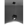 Suspension QUAD 1, aluminium, noir, GU10 - Pas cher