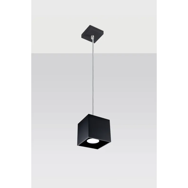Suspension QUAD 1, aluminium, noir, GU10 - Pas cher