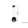 Suspension QUAD 1, aluminium, noir, GU10 - Pas cher