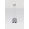Suspension QUAD 1, aluminium, gris, GU10 - Pas cher
