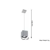 Suspension QUAD 1, aluminium, gris, GU10 - Pas cher