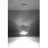 Suspension QUAD 1, aluminium, blanc, GU10 - Pas cher