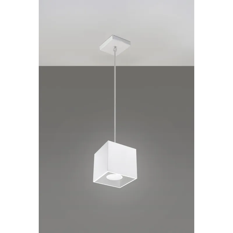 Suspension QUAD 1, aluminium, blanc, GU10 - Pas cher