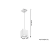Suspension QUAD 1, aluminium, blanc, GU10 - Pas cher