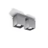 Plafonnier QUAD 2, aluminium, gris, GU10 - Pas cher