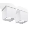 Plafonnier QUAD 2, aluminium, blanc, GU10 - Pas cher