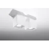 Plafonnier QUAD 2, aluminium, blanc, GU10 - Pas cher
