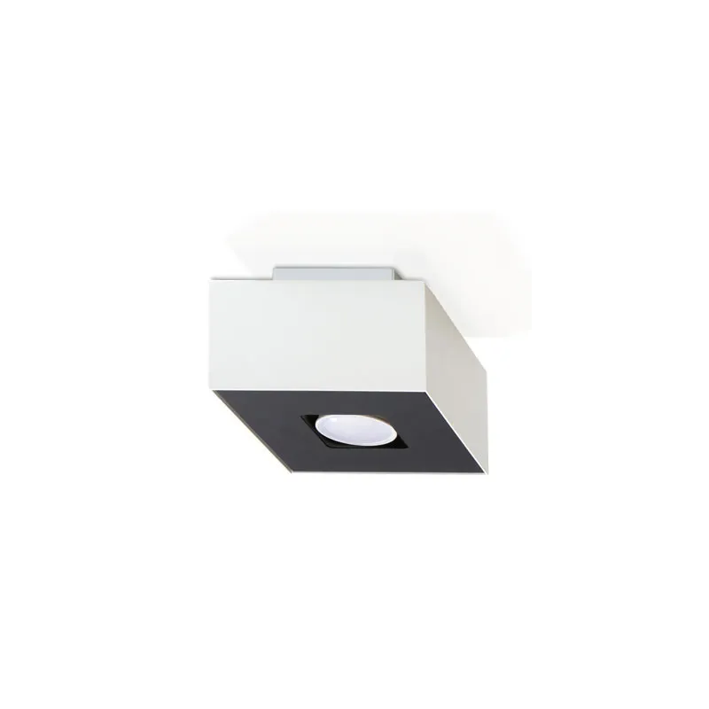Plafonnier MONO 1, acier, blanc, GU10 - Pas cher