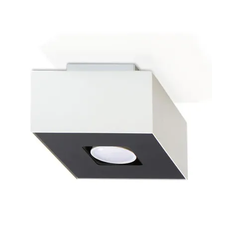 Plafonnier MONO 1, acier, blanc, GU10 - Pas cher